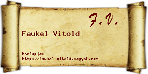Faukel Vitold névjegykártya