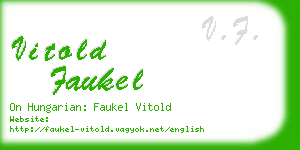 vitold faukel business card